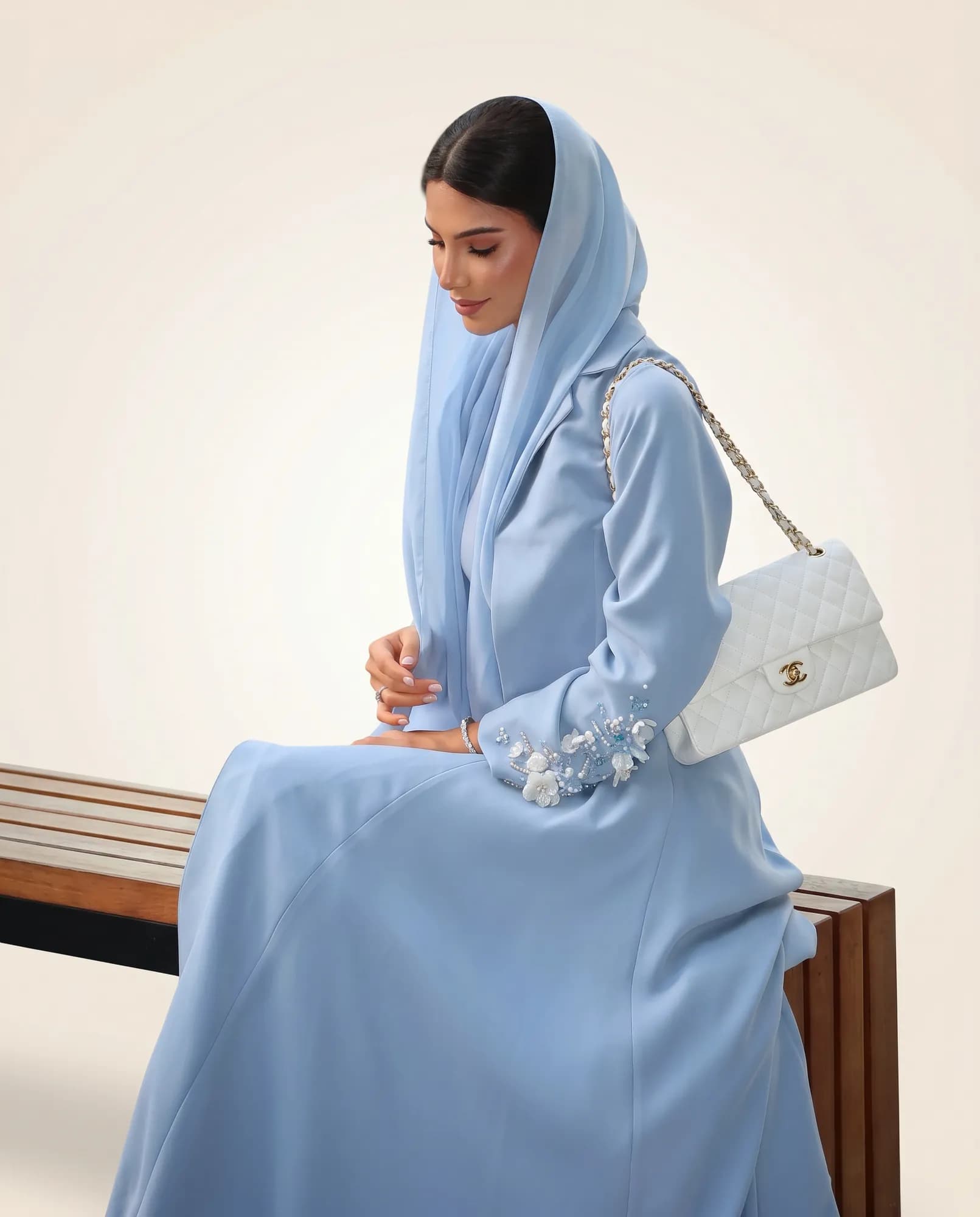 Ayla Blue Luxury Abaya