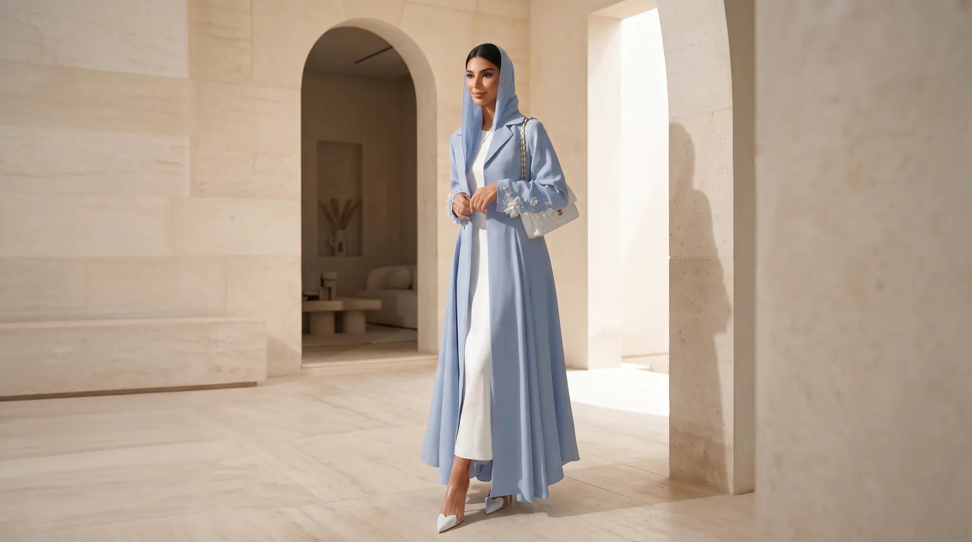 Blue Abaya Collection: Shop Luxury Modest Wear