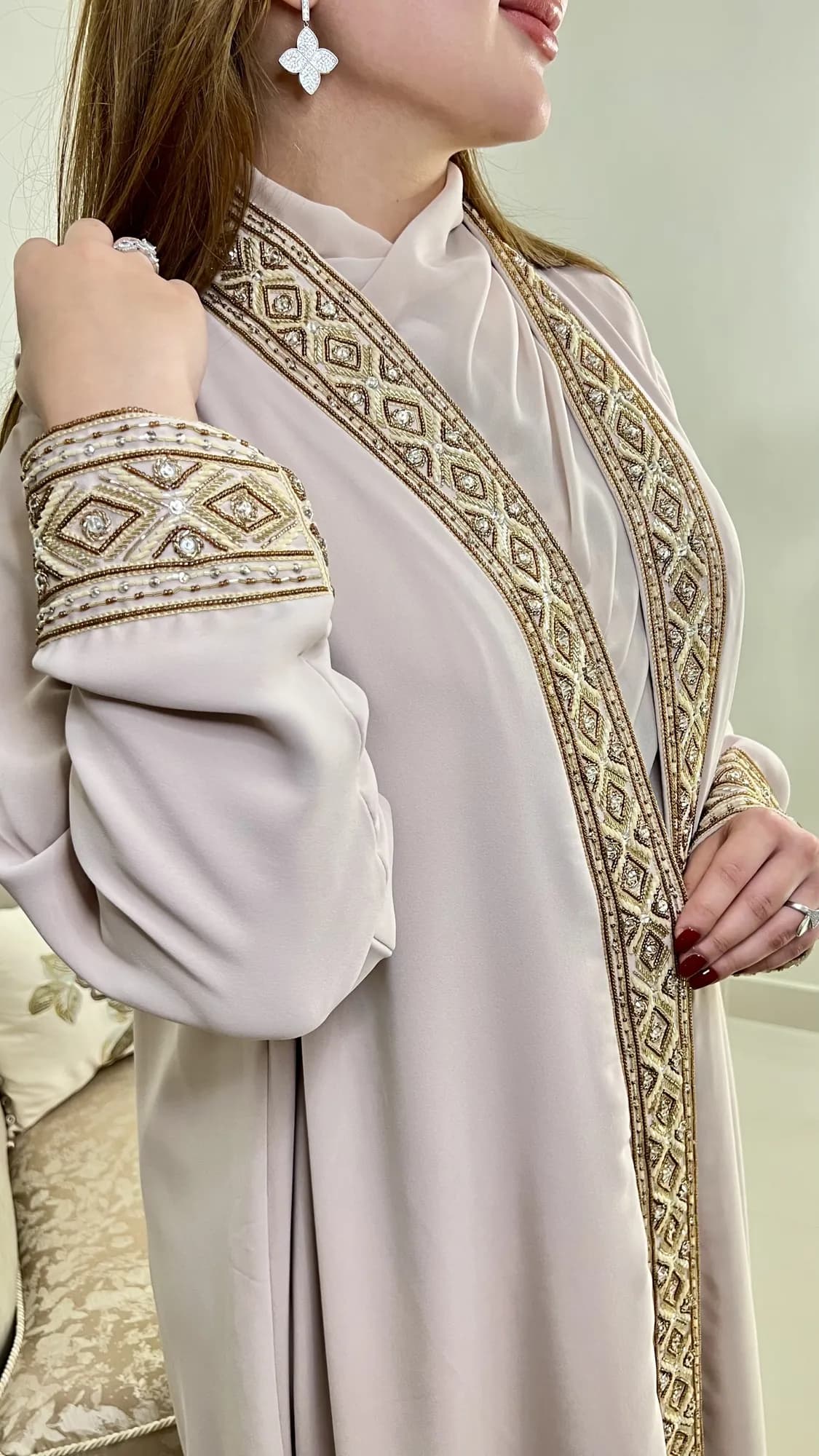 Ayla Pearl Glow Luxury Abaya